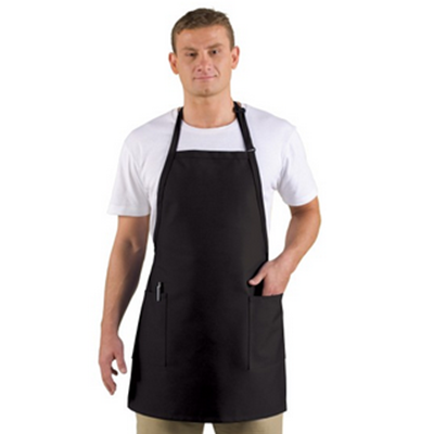 Chef Works Two Patch Pocket Apron 30.5" Long Black
