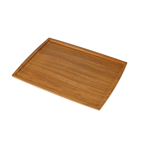 Non-slip Rectangular Tray with Wooden Pattern 14.2