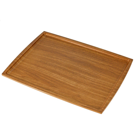 Non-slip Rectangular Tray with Wooden Pattern 16.5