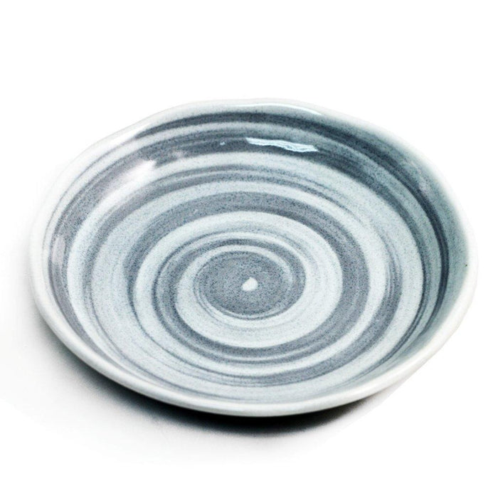 Gray Spiral Plate 6.65" dia