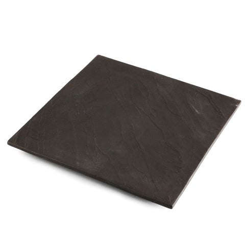 Charcoal Gray Square Dinner Plate 8.46