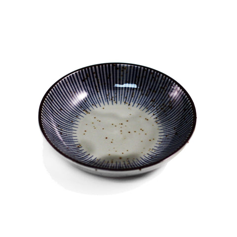 Soy Sauce Dish with Blue Stripe Trim 4