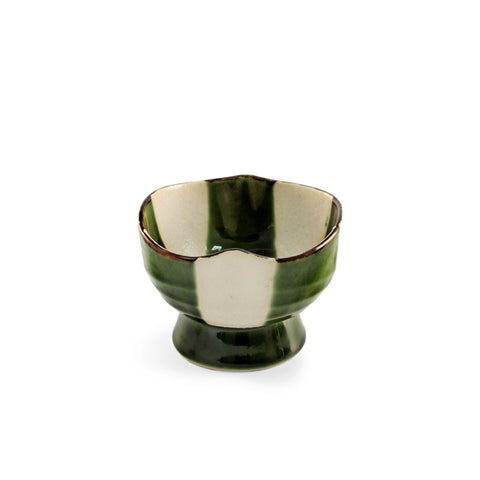 Oribe Green & Ivory Checkered Kobachi Bowl 5 fl oz / 3.75