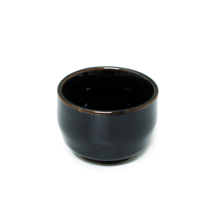 Tenmoku Glazed Black Ceramic Sake Cup 2 fl oz