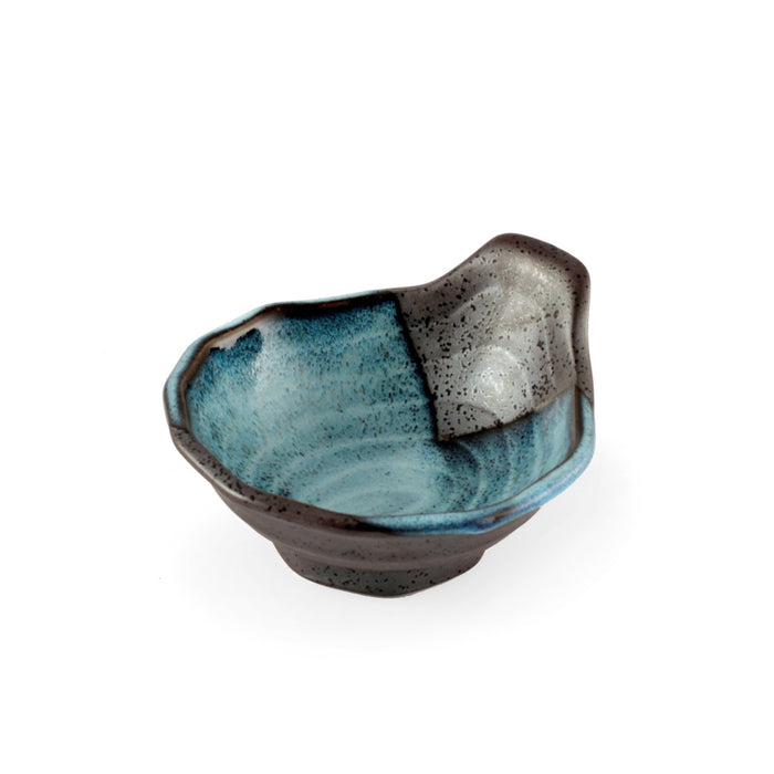 Black Cobalt Tonsui Bowl with Wood Pattern 5 fl oz / 4.65" dia