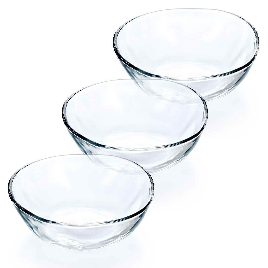 Organic Shaped Glass Appetizer Bowl 9 fl oz / 5" dia (Set of 3) — MTC Kitchen