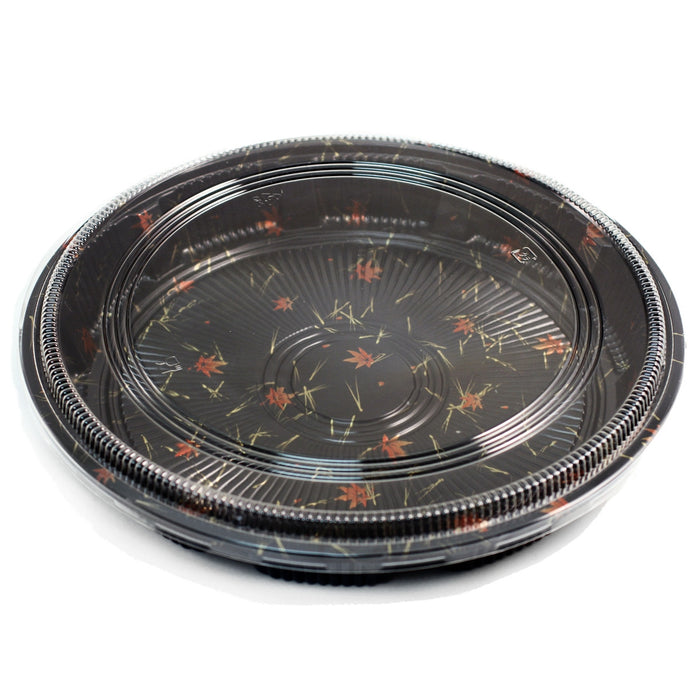 PS P-14 Round Momiji Leaf Take Out Platter 12.2" dia (100/case)