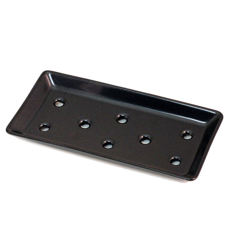 Black Ceramic Sushi Neta Plate 7.9
