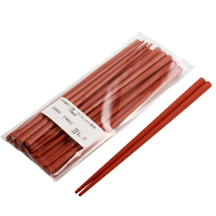 Red Plastic Chopsticks (Set of 10 Pairs)