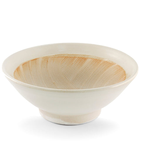 Ivory Large Bowl / Japanese-style Mortar (Suribachi) 80 fl oz / 9.96
