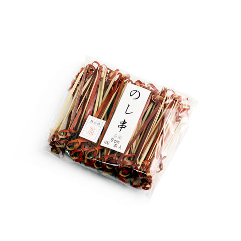 Brown Knotted Bamboo Skewers 3.5