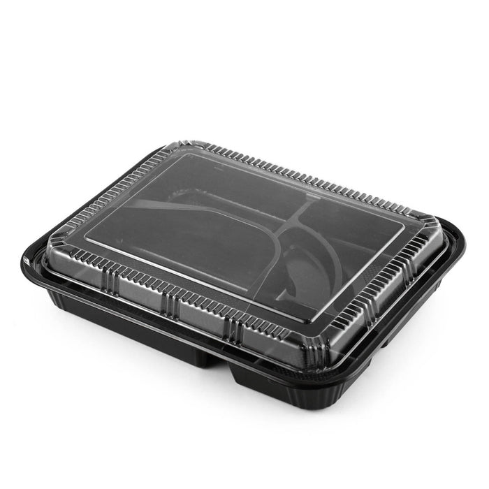 TZ-306 PP Black Take Out Bento Box 10.4" x 8.1" (200/case)