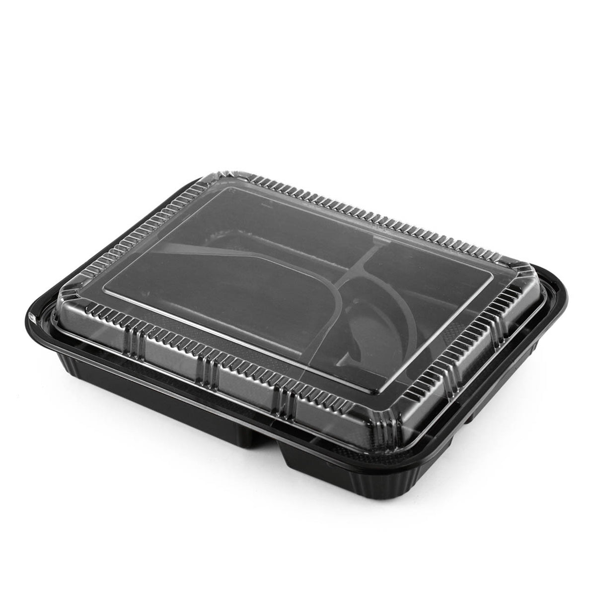 TZ-306 PP Black Takeout Bento Box 10.4