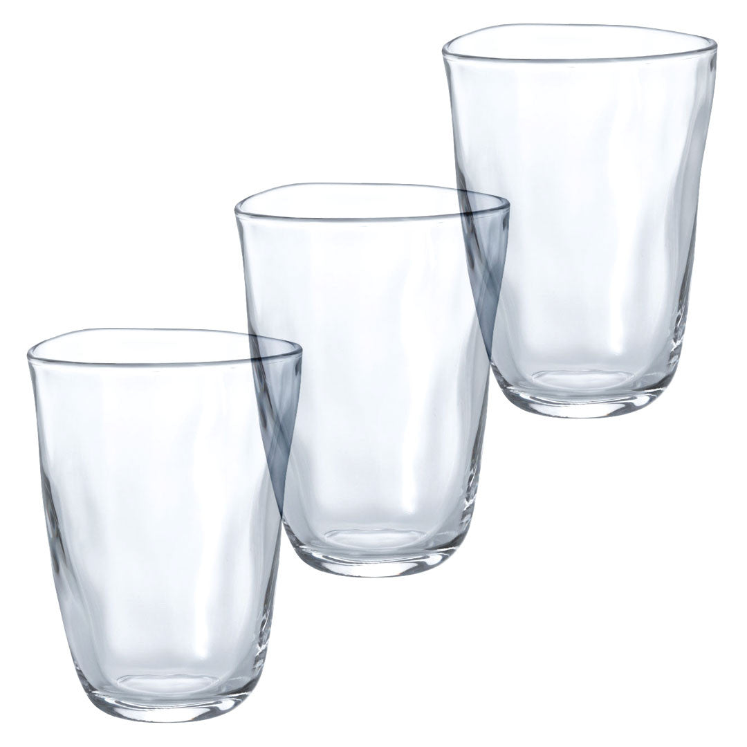 Organic Shaped Glass Tumbler 9 fl oz (Set of 3)