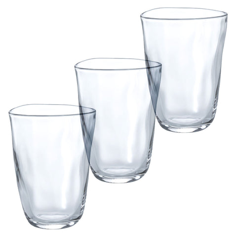 Organic Shaped Glass Tumbler 9 fl oz (Set of 3)