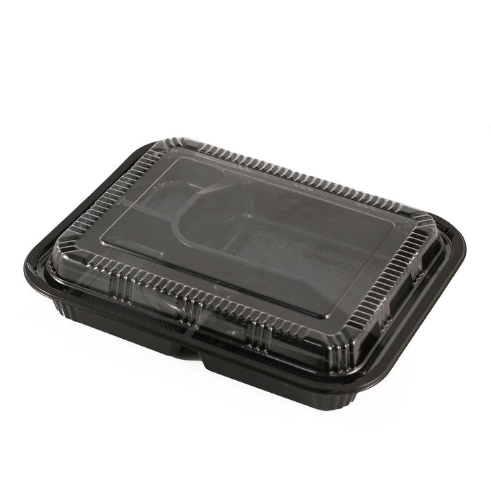 TZ-305-02K Black Take Out Bento Box 9.3" x 7.5" (252/case)