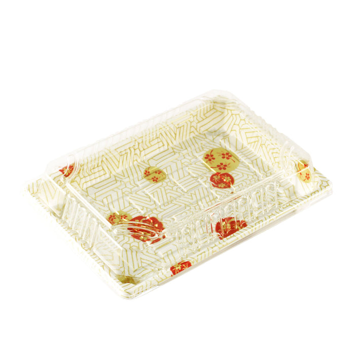 TZ-W-008 PS White Take Out Sushi Tray 6.5" x 4.5" (440/case)