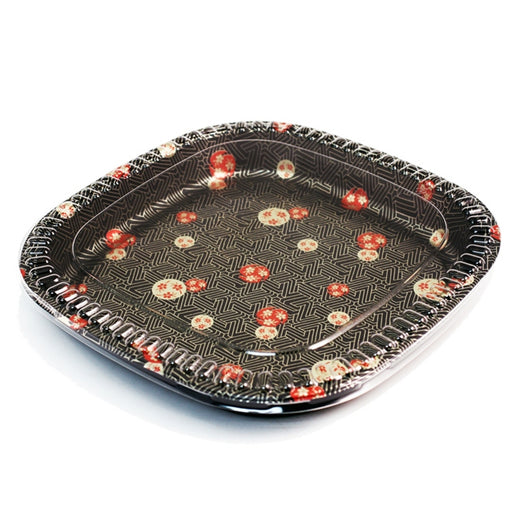 TZ-300S PS Rounded Square Take Out Platter 13.3" (60/case)