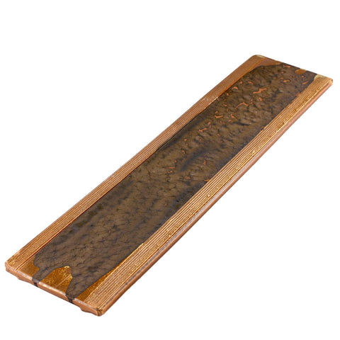 Kinkessho Bronze Long Rectangular Platter 20.87