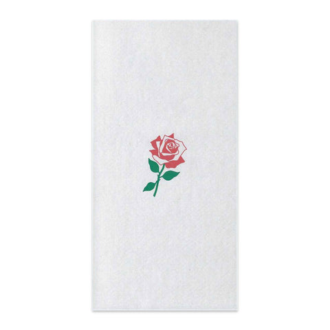 Rose Motif Linen-like Dinner Napkin 1 Ply (300/case)