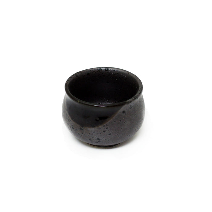 Grainy Black Ceramic Sake Cup 1.7 fl oz