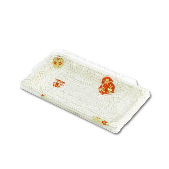 TZ-W-0.6 PS White Take Out Sushi Tray 6.4" x 3.5" (480/case)