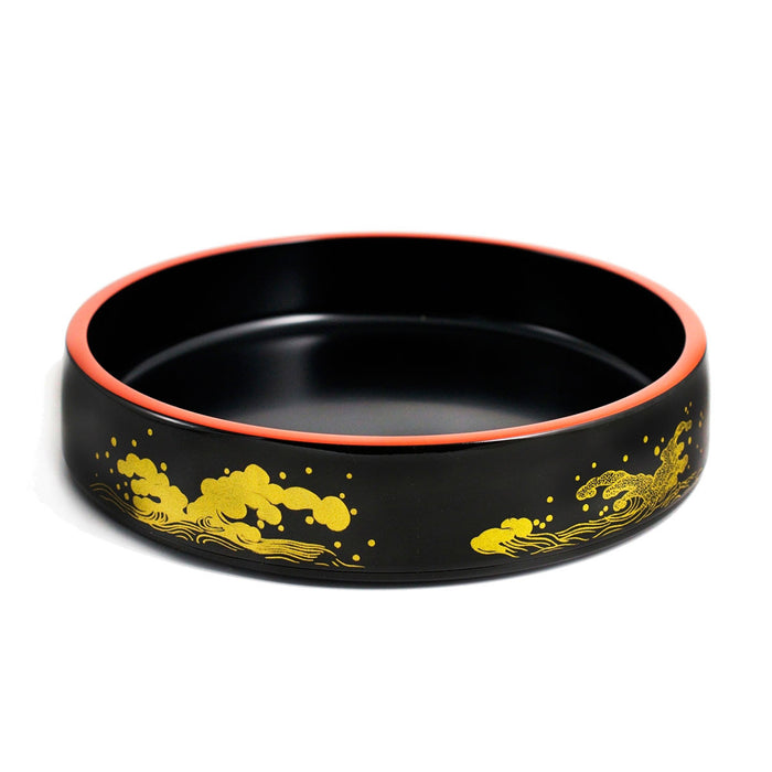 Wave Motif Sushi Serving Tray (Sushi Oke) 9.65" dia