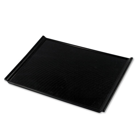 Non-slip Black Rectangular Serving Tray with Handles 17.9