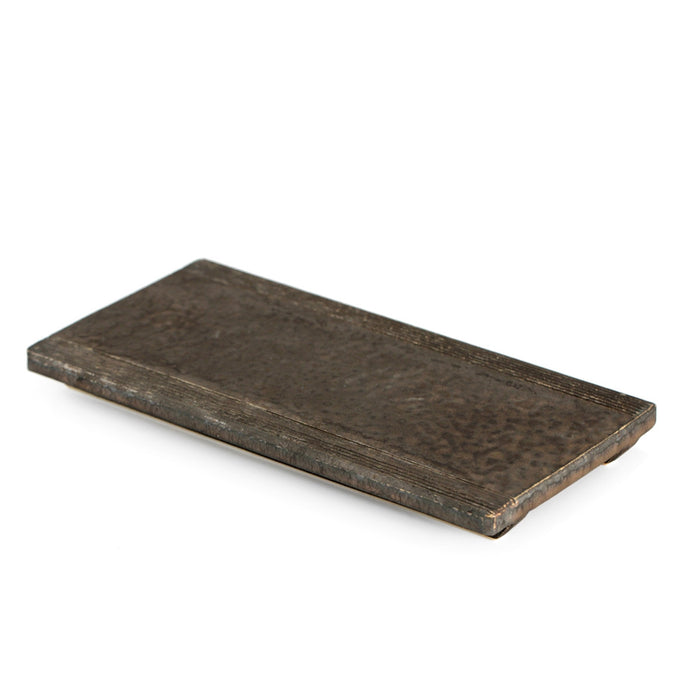 Kinkessho Bronze Flat Rectangular Plate 10.12" x 4.8"