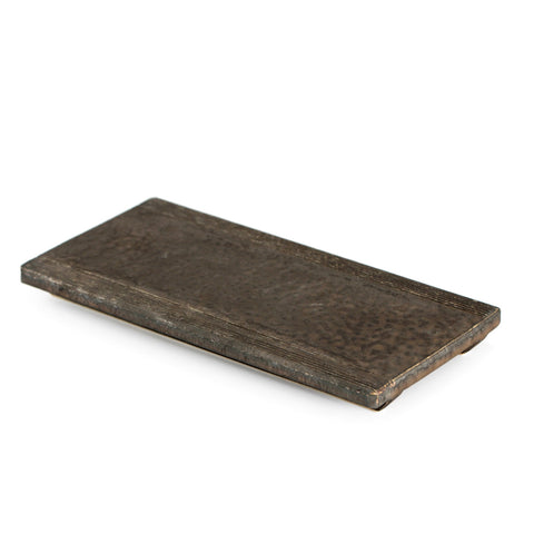 Kinkessho Bronze Flat Rectangular Plate 10.12