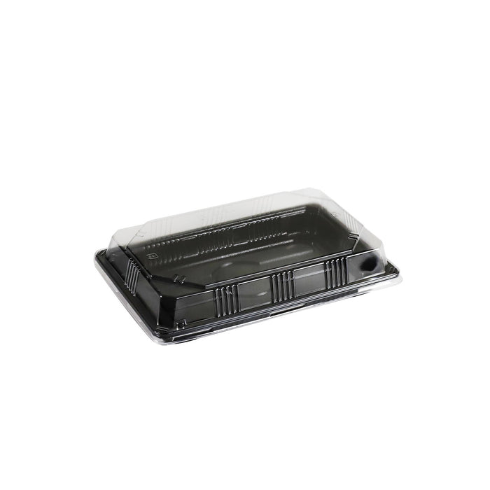YB-03 PET Black Take Out Sushi Tray 8.5" x 5.3" (500/case)