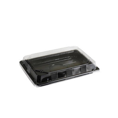 YB-07 PET Black Takeout Sushi Tray 9.1