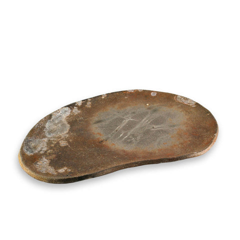Kanayama Matte Brown Bean Shaped Plate 9.17