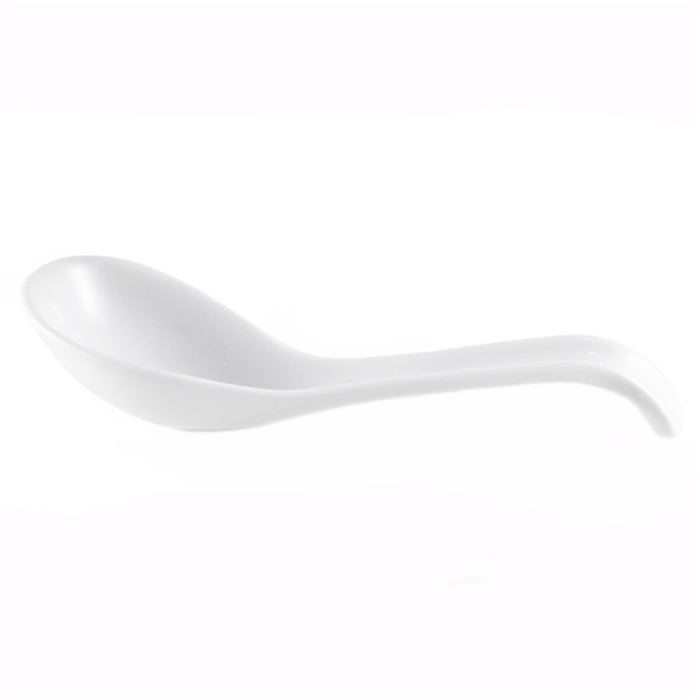 Large White Ceramic Renge Ramen Spoon