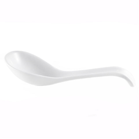 Large White Ceramic Renge Ramen Spoon 7