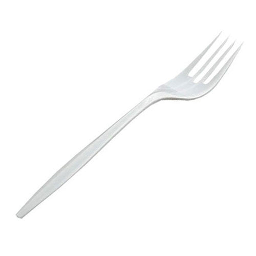 Disposable Medium Weight Plastic Fork White 1000 pcs