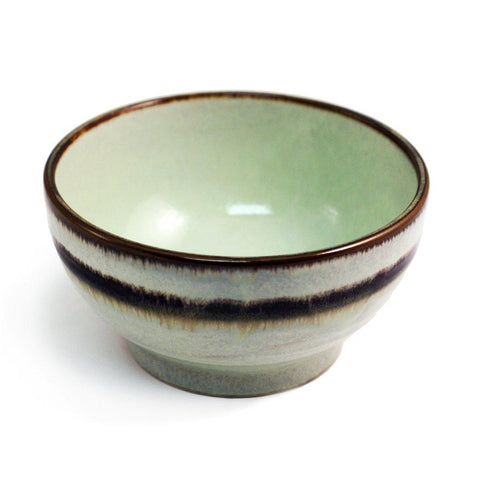 Wasabi Green Noodle Bowl with Brown Trim 38 fl oz / 6.81