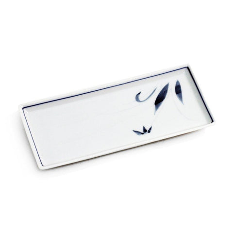 Rectangular Plate with Orchid 8.5