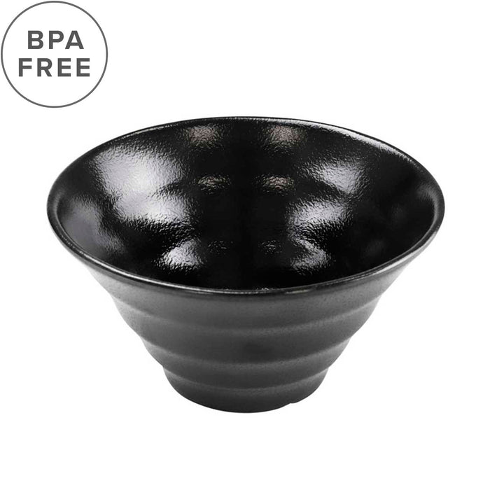BPA Free Melamine Black Grainy Noodle Bowl 40 fl oz