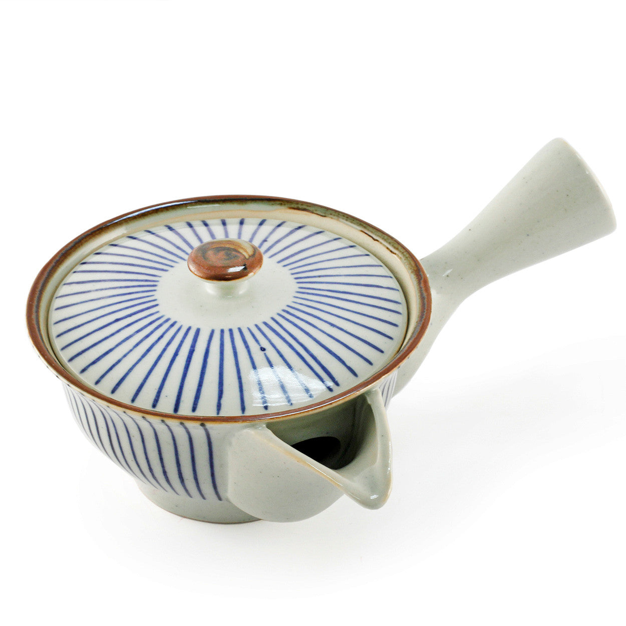 Tokusa Blue Lined Kyusu Japanese Teapot 7.5 fl oz