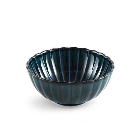 Giyaman Daisy Glossy Blue Kobachi Bowl 10 fl oz / 4.96
