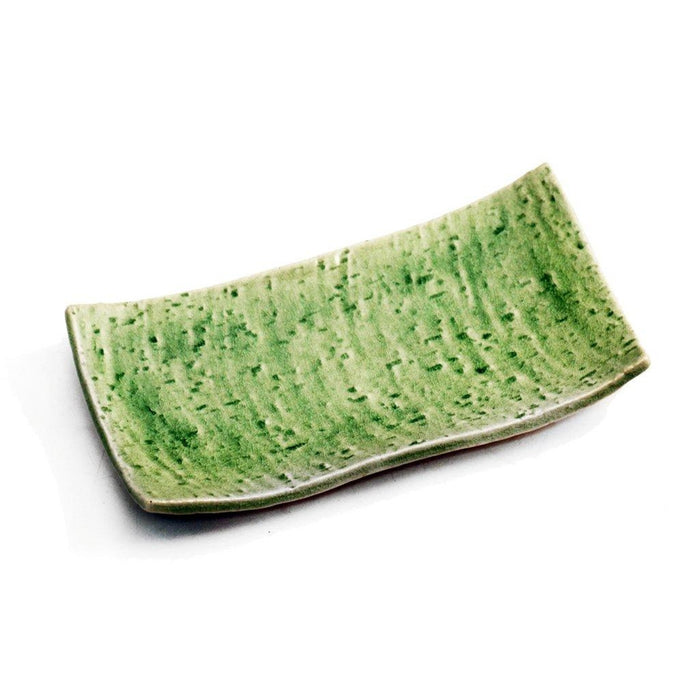 Cracked Jade Green Plate 7.76" x 4.06"