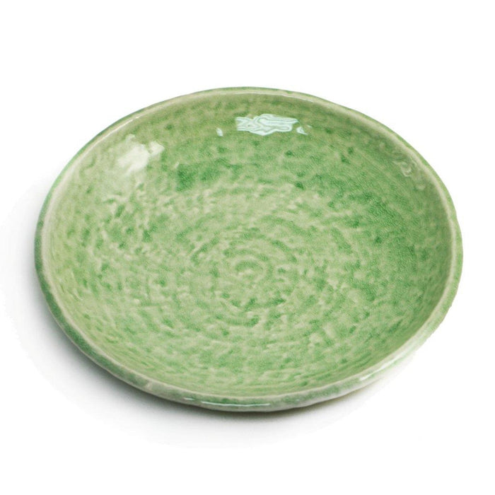 Cracked Jade Green Plate 7.9" dia