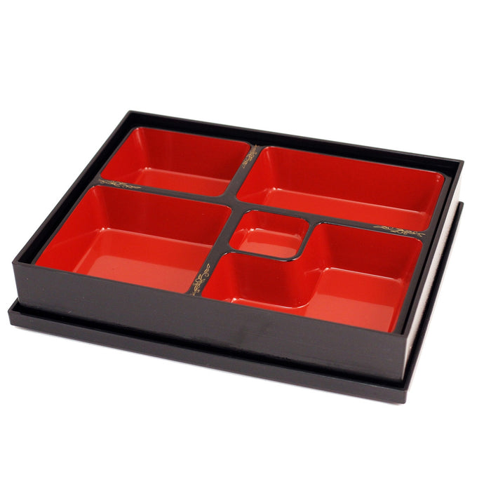 Bento Box Red Inner with Gold Design 12.2" x 9.76"