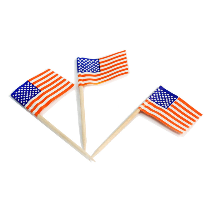 [Clearance] Picks for Appetizers American Flag 2.5" (144/box)