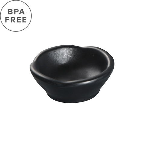 Melamine Black Matte Sauce Dish 3.75