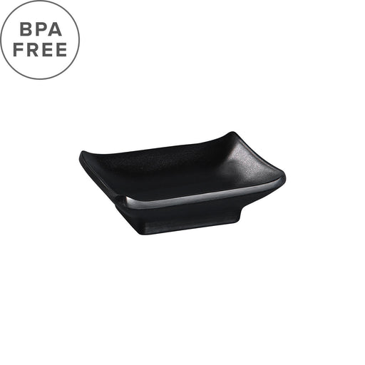 Melamine Black Matte Soy Sauce Dish 3.9" x 2.4" (Set of 12)