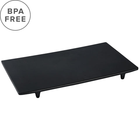 [Clearance] Melamine Black Matte Rectangular Plate 12.91