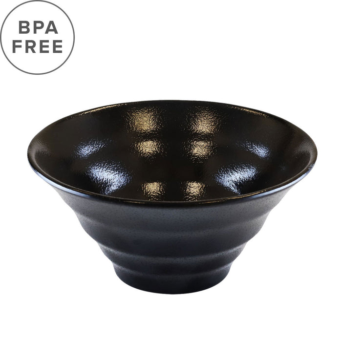 BPA Free Melamine Black Grainy Noodle Bowl 57 fl oz