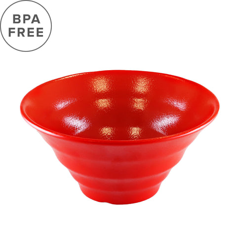 Melamine Red Grainy Noodle Bowl 57 fl oz / 8.7